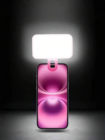 چرای سێلفی بە کلیپ – LED، 3 دۆخی ڕووناکی، دووبارە شارژ دەبێتەوە، بۆ مۆبایل و ڤیدیۆ کال