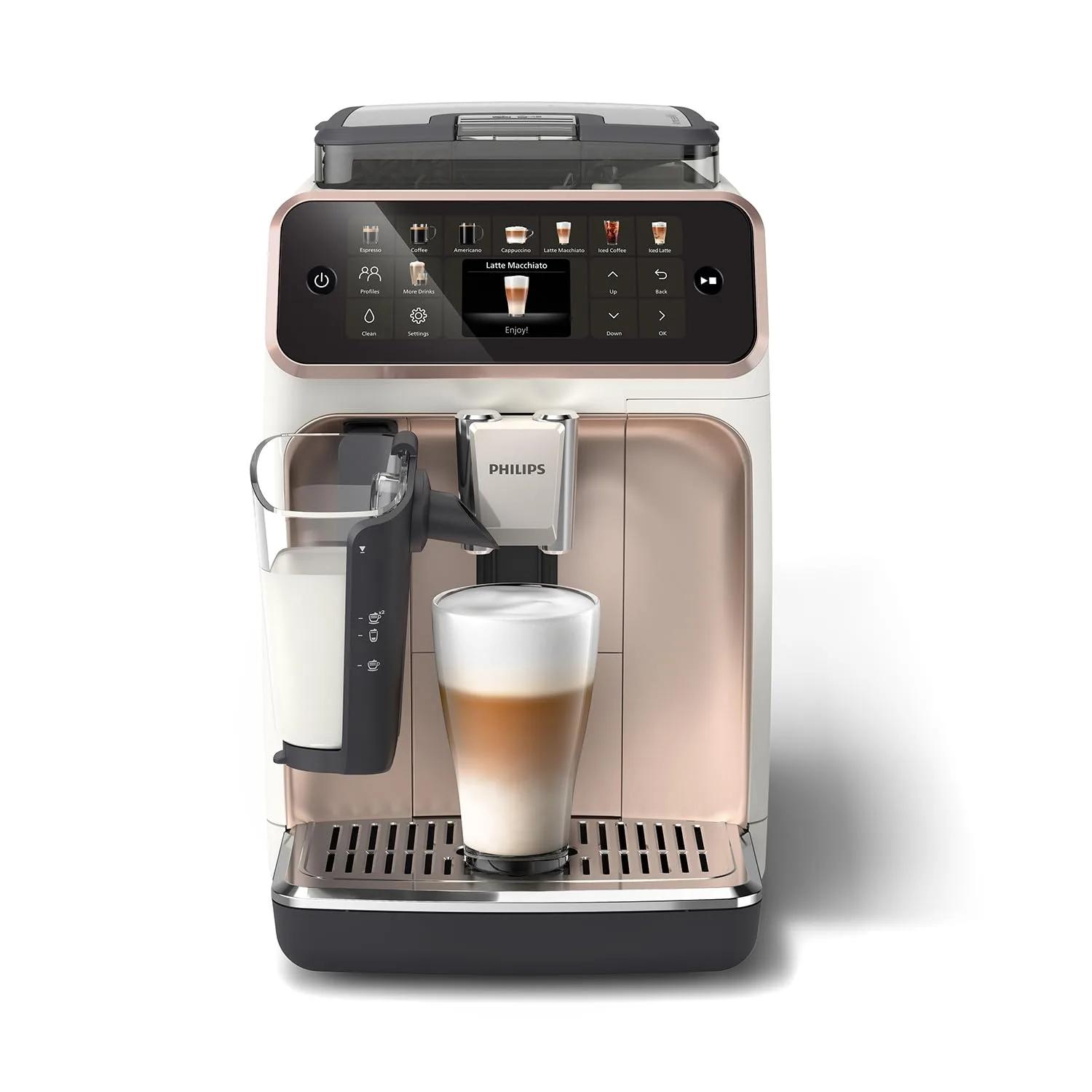 Philips 5500 Series LatteGo Fully Automatic Espresso Machine, 20 Hot & Iced Drinks, Colour Touch Display