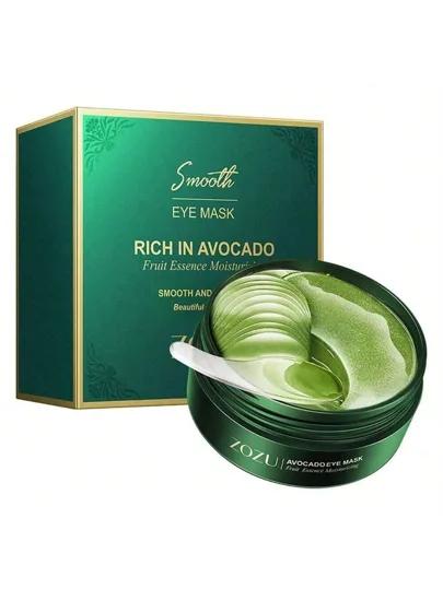 قناع للعين 60 قطعة قطع تحت العينين للتخلص من الهالات السوداء والانتفاخات بزبدة الأفوكادو والذهبي والكولاجين لترطيب ومكافحة التجاعيد والعناية بجلد العين