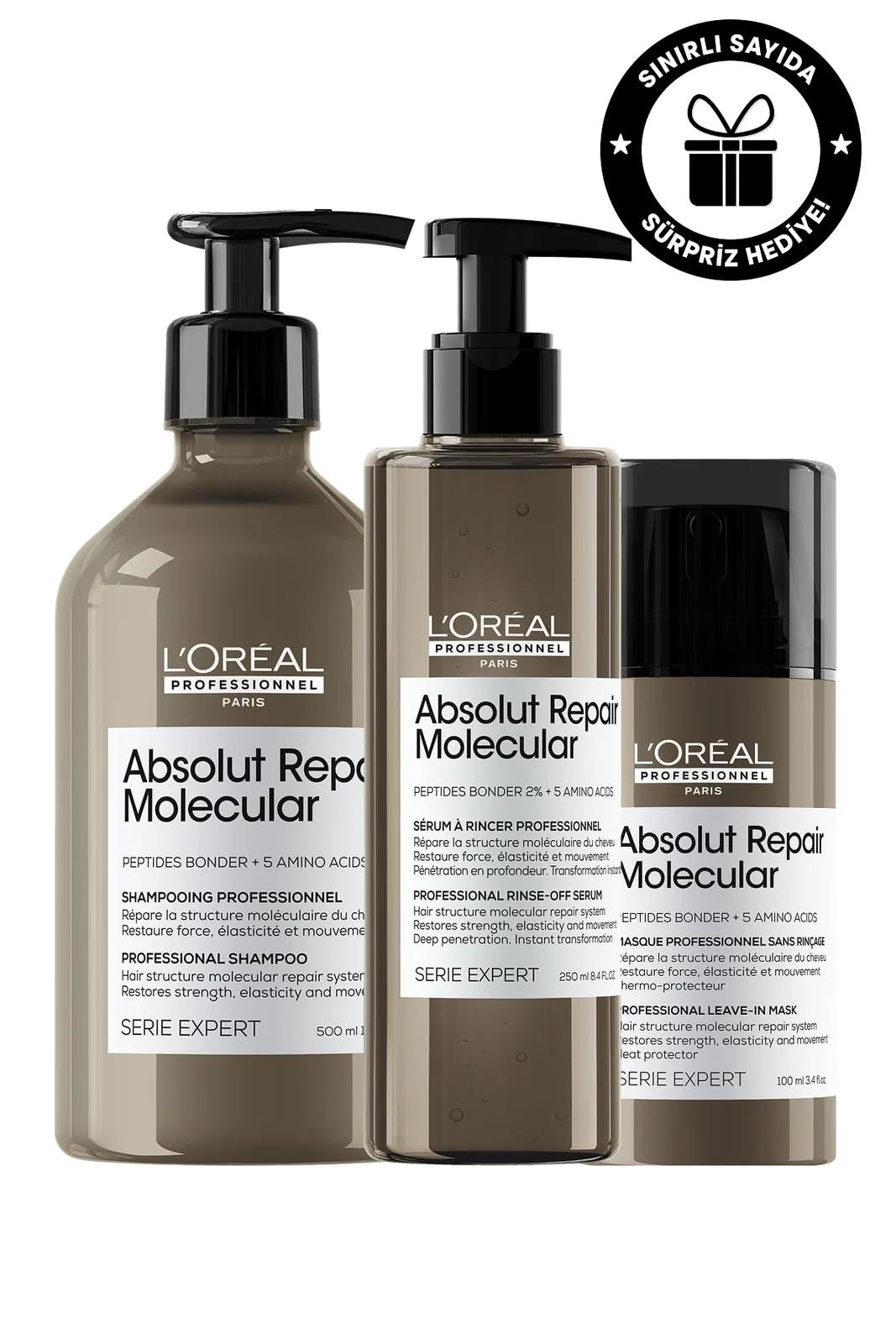 L'Oréal Professionnel Serie Expert Absolut Repair Molecular Repairing & Strengthening Set (with Gift)