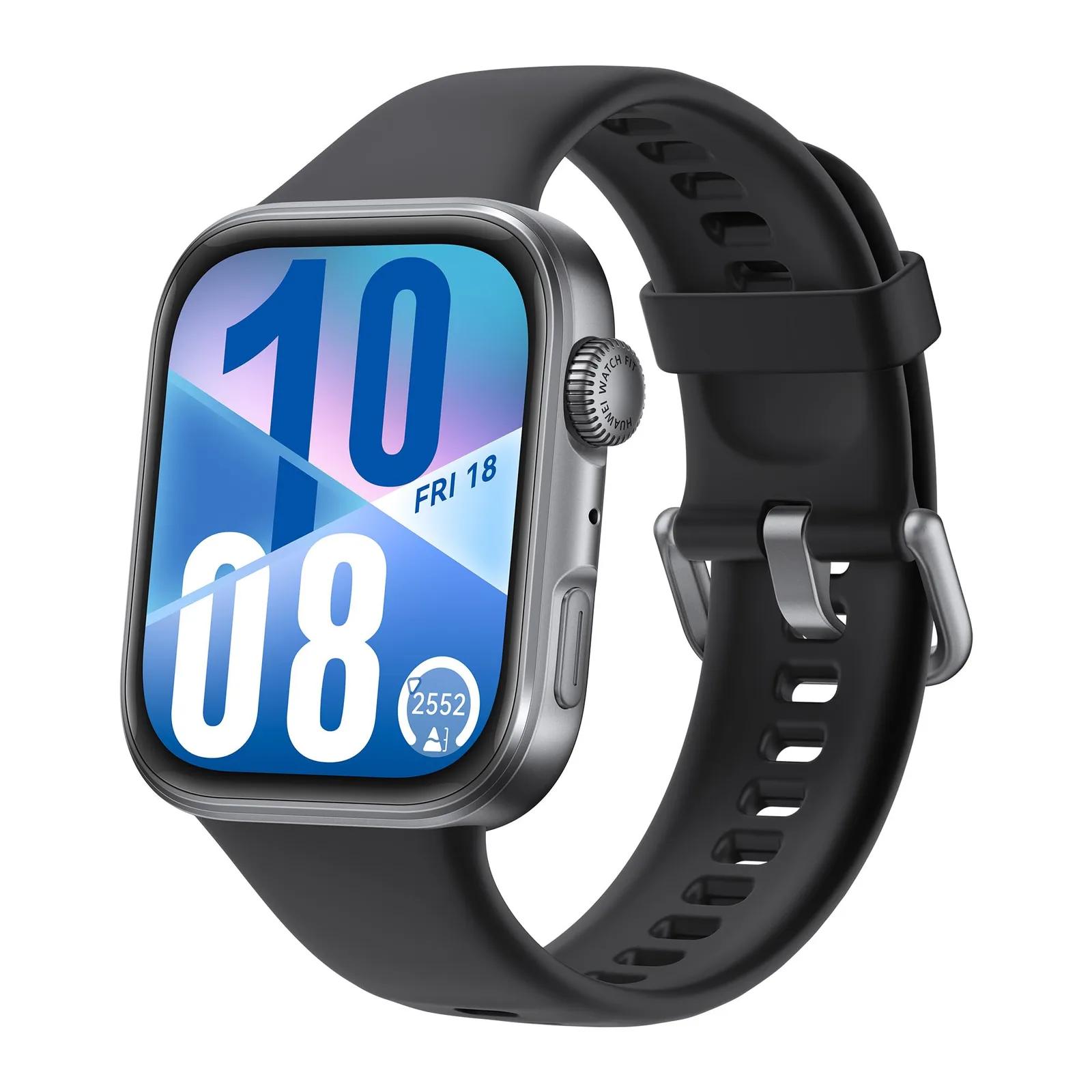 وێنەی بەرهەمی HUAWEI WATCH FIT 4 Smartwatch, 100+ Workout Modes, Ultra-Slim Design, Black