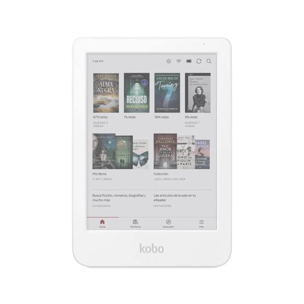 Kobo Clara Colour e-Reader, 6-inch E Ink Kaleido 3 Glare-Free Colour Display, Dark Mode, Audiobooks, Waterproof (White)
