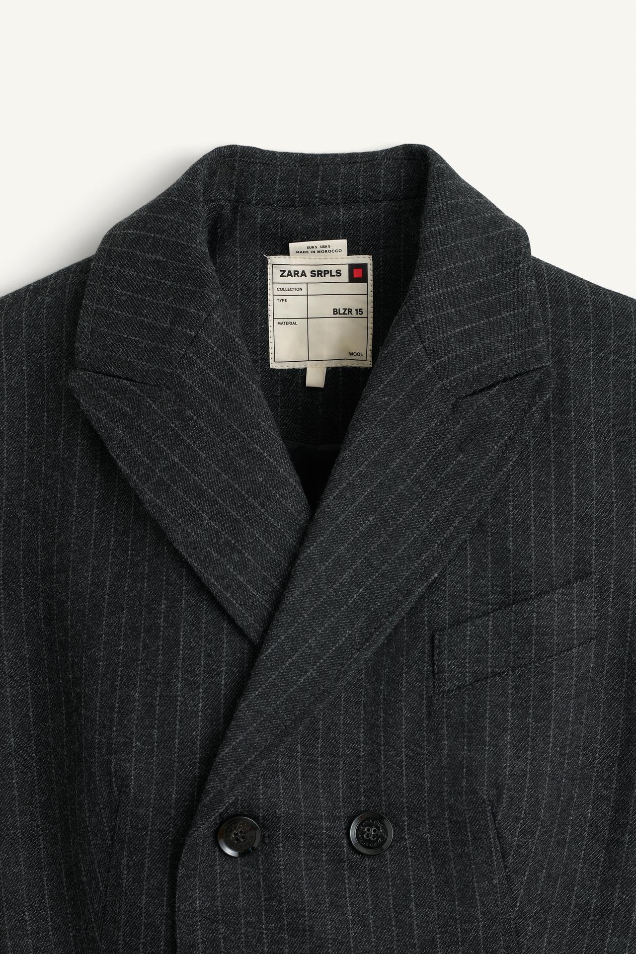 بليزر صوف مخطّط بقصّة أنيقة - 4